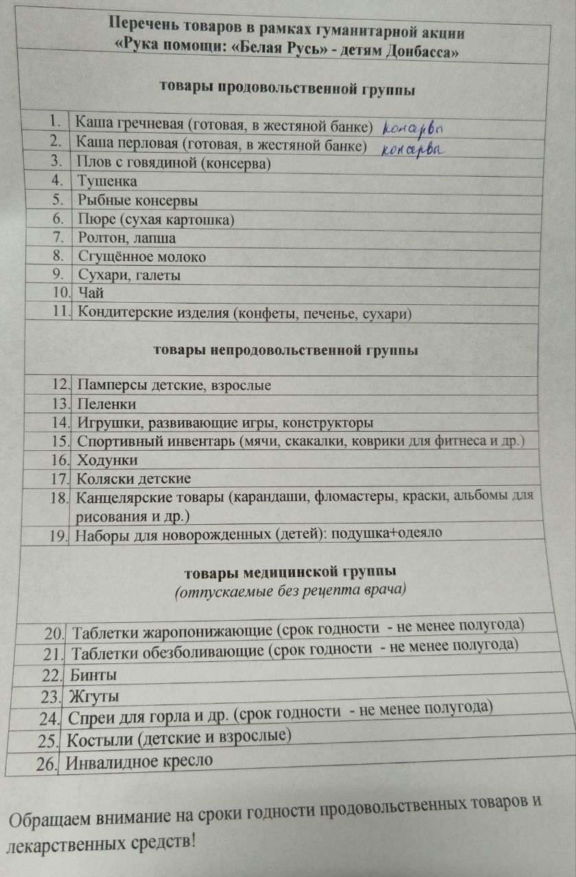 Ruka pomoshchi Belaya Rus detyam Donbassa 2